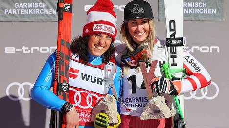 Federica Brignone und Cornelia Hütter siegten zeitgleich in Garmisch