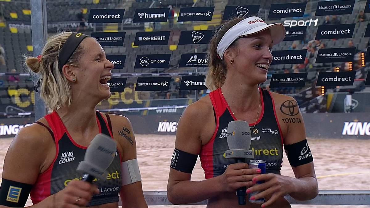 Beachvolleyball Olympiasiegerin Laura Ludwig im interview nach King of the Court