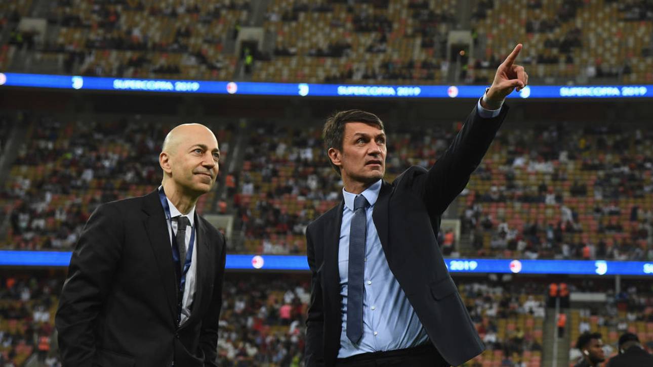 Ivan Gazidis (l.) ist Klubboss beim AC Mailand, Paolo Maldini Technischer Direktor