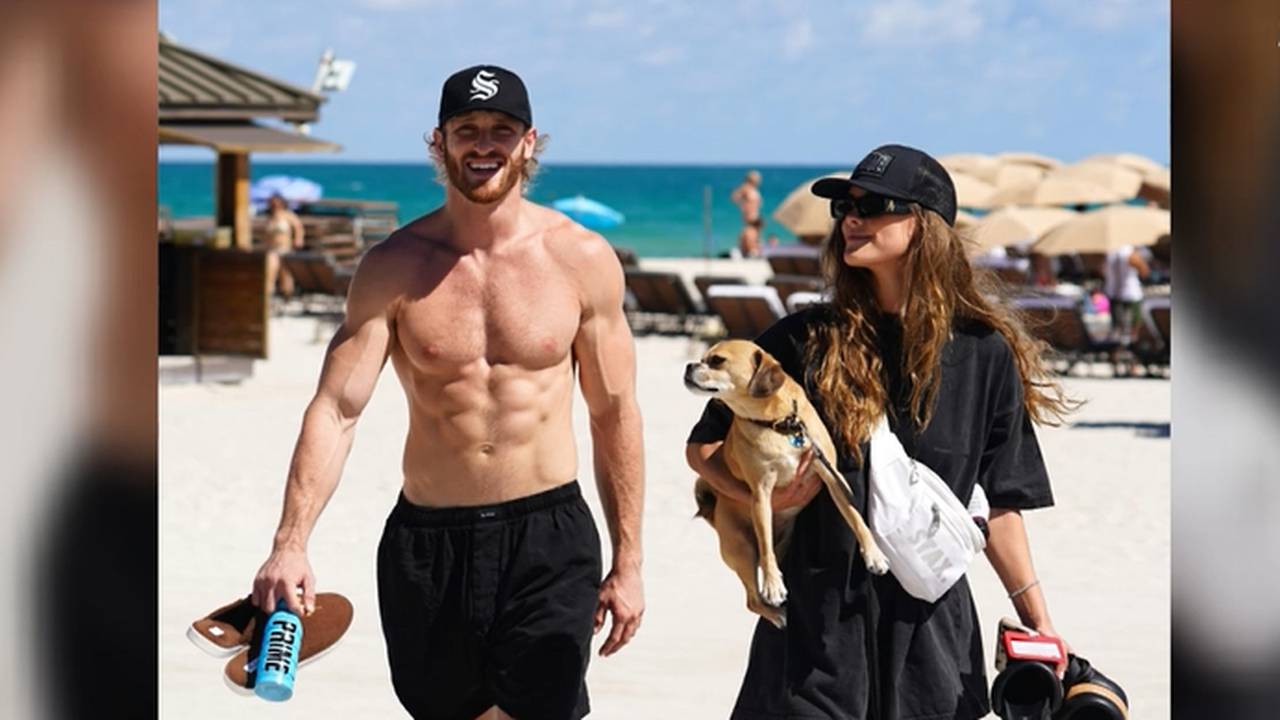Vor Boxkampf seines Bruder: Logan Paul relaxt mit Model Nina Agdal am Strand