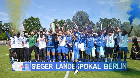 Bei Makkabi war die Freude über den Pokalsieg und dem damit einhergehenden Einzug in den DFB-Pokal groß.