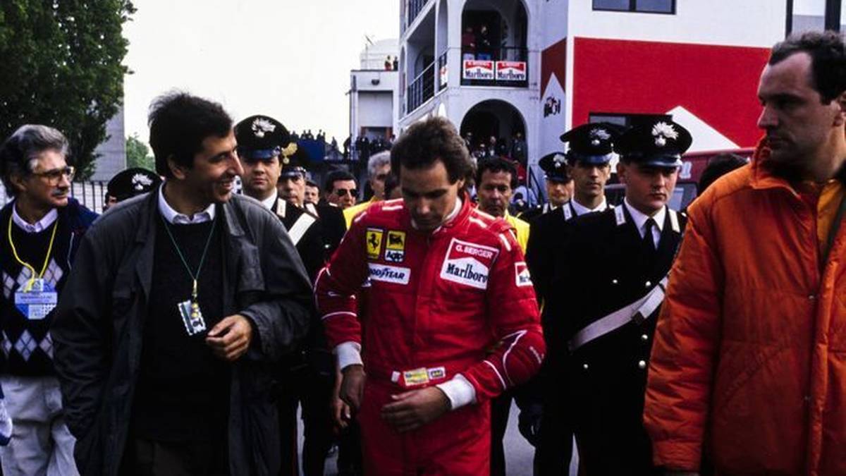 Gerhard Berger vor dem Rennen in Imola 1989