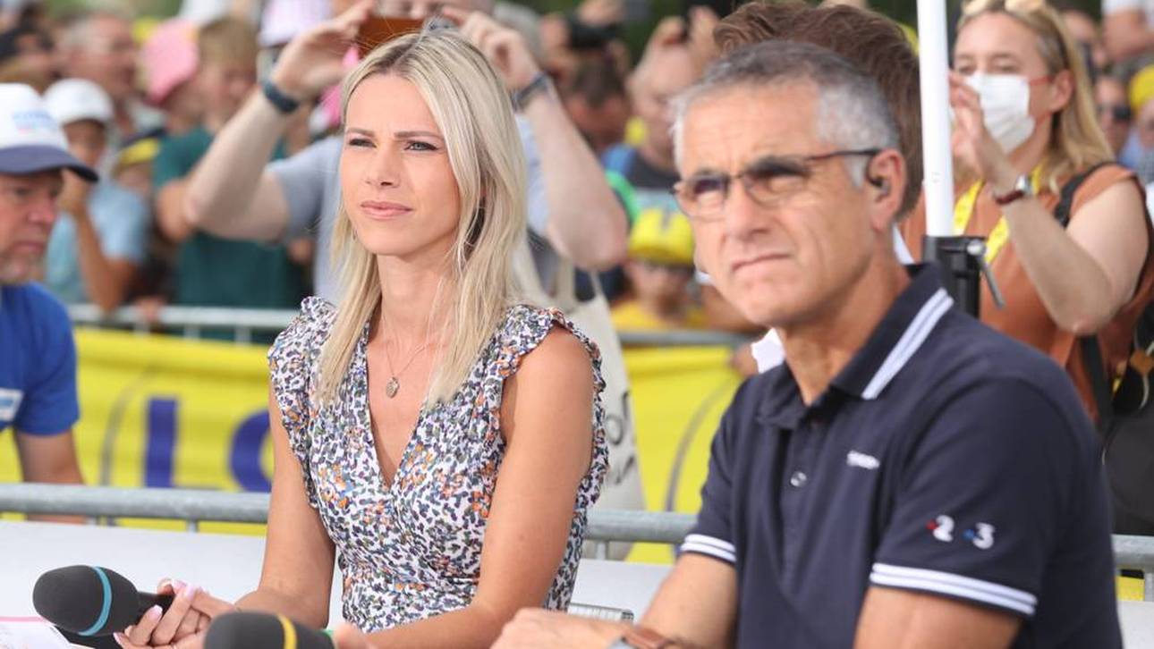 Marion Rousse begleitet mit Laurent Jalabert die Tour de France im französischen Fernsehen