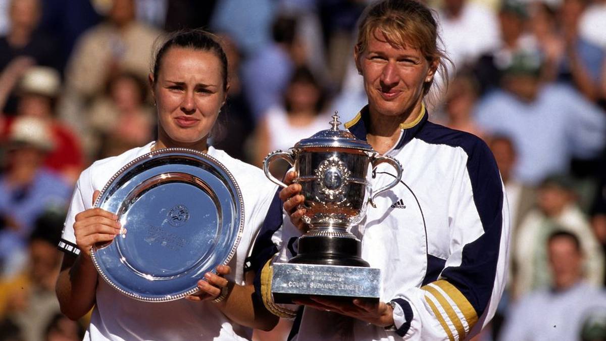 Einer ihrer größten Siege: Steffi Graf rang bei den French Open Martina Hingis nieder