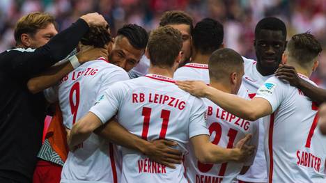 RB Leipzig feiert seine erfolgreiche Saison in der Bundesliga