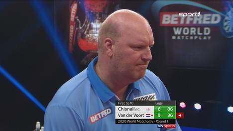 Der Niederländer Vincent van der Voort überrascht beim World Matchplay Favorit Dave Chisnall. Der "Dutch Destroyer" siegt mit 10 zu 6.