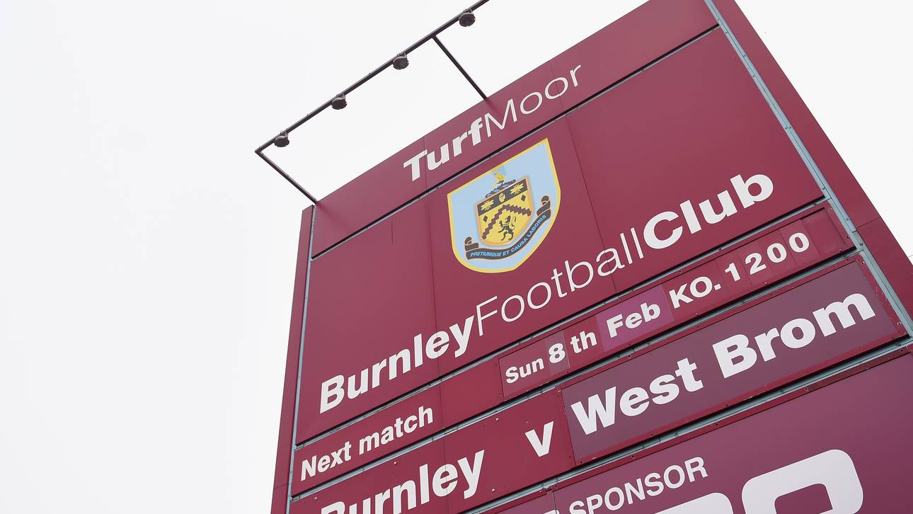 Ankündigungstafel des FC Burnley