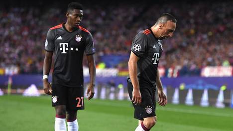 David Alaba (l.) und Franck Ribery treffen mit den Bayern auf den FC Arsenal