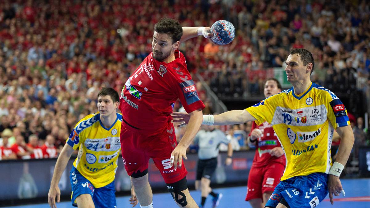 Veszprem (in rot) steht im Finale der Handball-Champions-League
