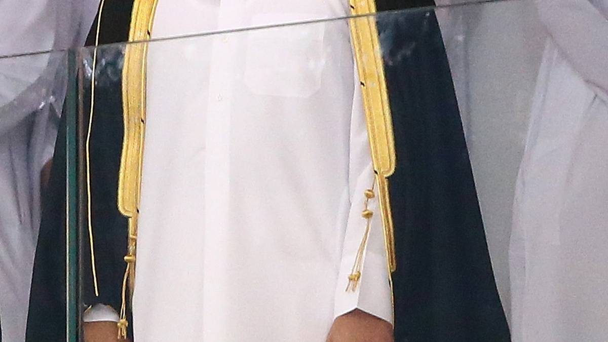 Der Scheich ist da: Tamim bin Hamad bin Khalifa Al Thani lässt sich dieses Finale natürlich nicht entgehen