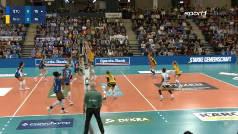 Trotz des 3:0-Erfolgs tut sich der Allianz MTV Stuttgart gegen den VfB Suhl LOTTO Thüringen lange schwer. Manche Ballwechsel sind nicht nur wegen ihrer Länge großes Volleyball-Kino.