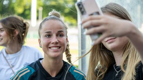 Giulia Gwinn beim öffentlichen Training am Dienstag