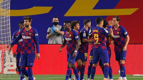 Ivan Rakitic (re.) schoss das entscheidende Tor für den FC Barcelona