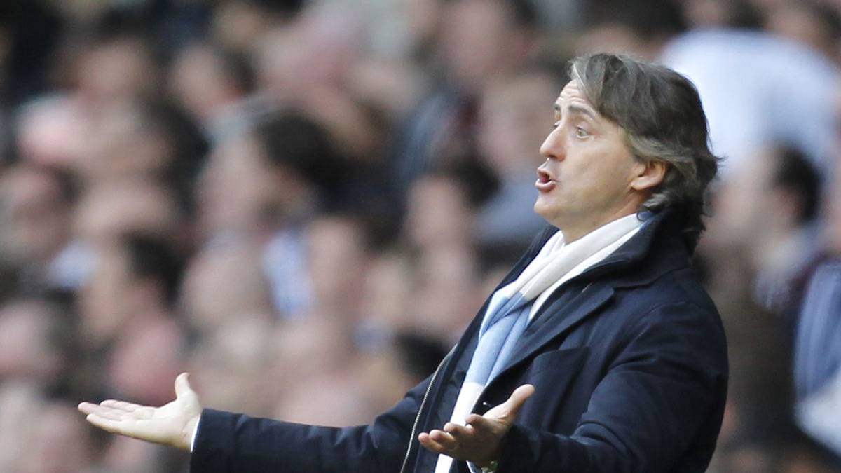 PLATZ 6 - ROBERTO MANCINI (Manchester City): 273 Punkte aus 133 Spielen, ein Meistertitel - PUNKTESCHNITT: 2,05 pro Spiel