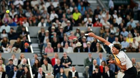 Alexander Zverev beim Aufschlag