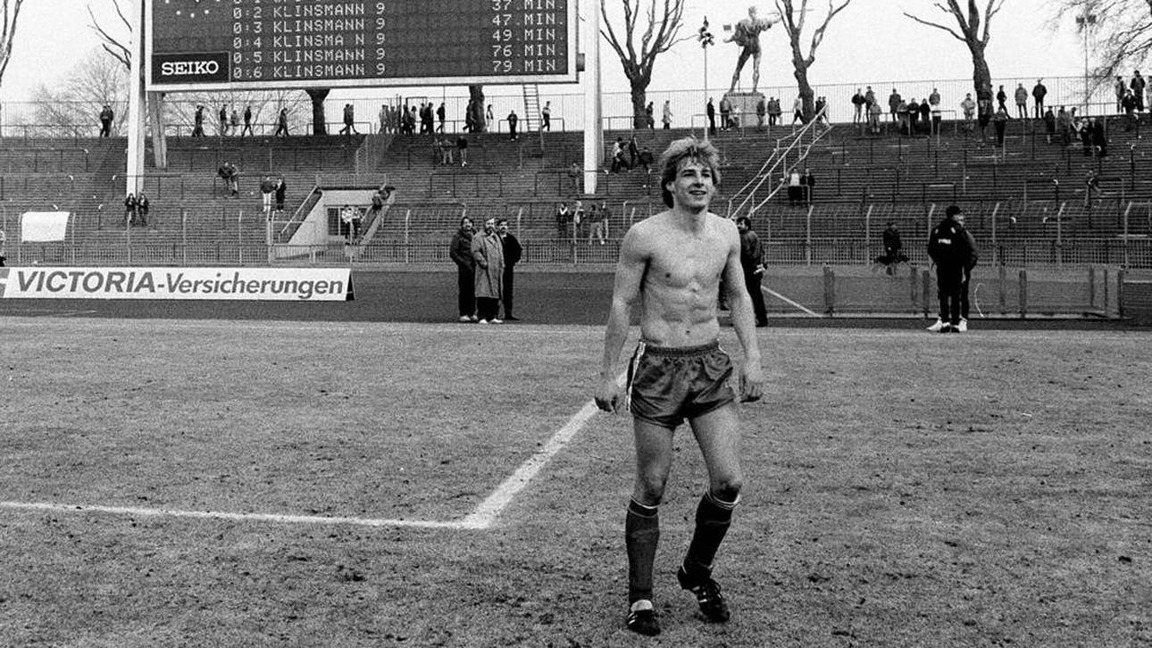 Im März 1986 erzielte Jürgen Klinsmann fünf Tore beim 7:0-Auswärtssieg des VfB Stuttgart gegen Fortuna Düsseldorf