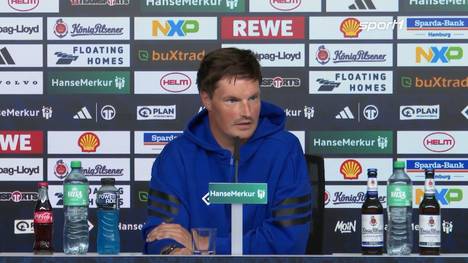 HSV-Trainer Merlin Polzin spricht über die Situation von Daniel Peretz.