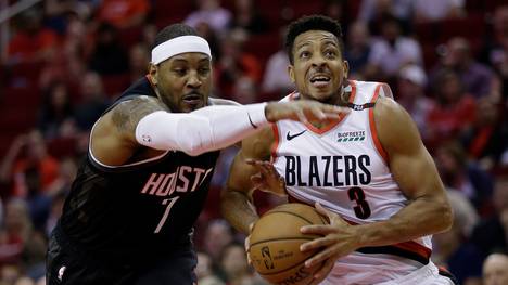 Portland Trail Blazers v Houston Rockets: Carmelo Anthony (l.) ist bei den Houston Rockets derzeit nur ein Schatten seiner selbst