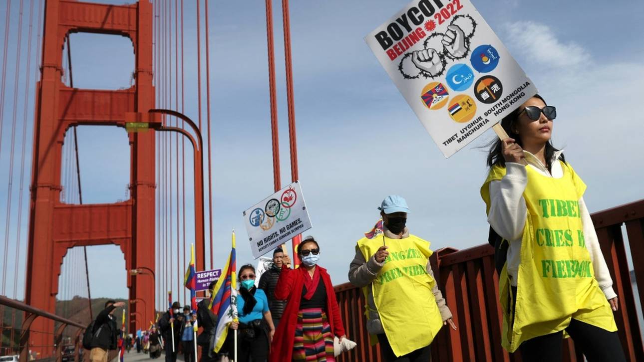 „Spiele der Schande“: Aktivisten festgenommen