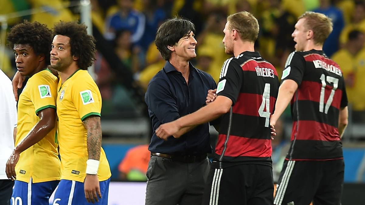 Die magische Nacht von Belo Horizonte machte Löws Team zum Titelfavorit Nummer eins: Mit einem historischen 7:1 über Gastgeber Brasilien zog Deutschland ins Finale ein
