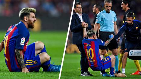 Lionel Messi musste in der 58. Minute verletzt vom Platz