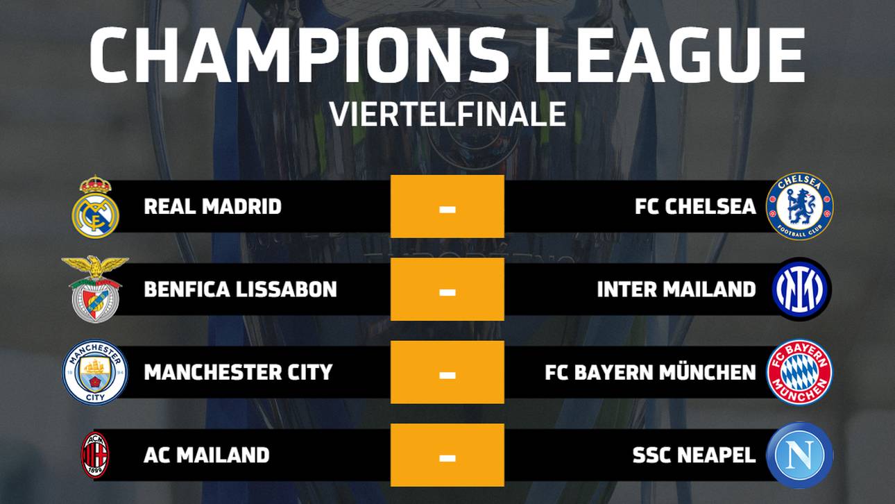 Das Viertelfinale der Champions League in der Übersicht