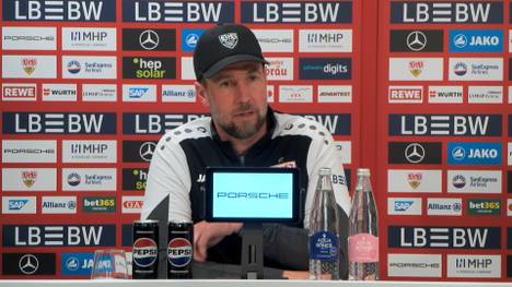 Vor dem Topspiel zum Bundesliga Re-Start zwischen Bayer Leverkusen und dem VFB Stuttgart spricht Sebastian Hoeneß über die zuletzt verheerende Bilanz seiner Mannschaft gegen die Werkself.