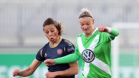 Alexandra Popp (r.) erzielte zwei Treffer für den VfL Wolfsburg