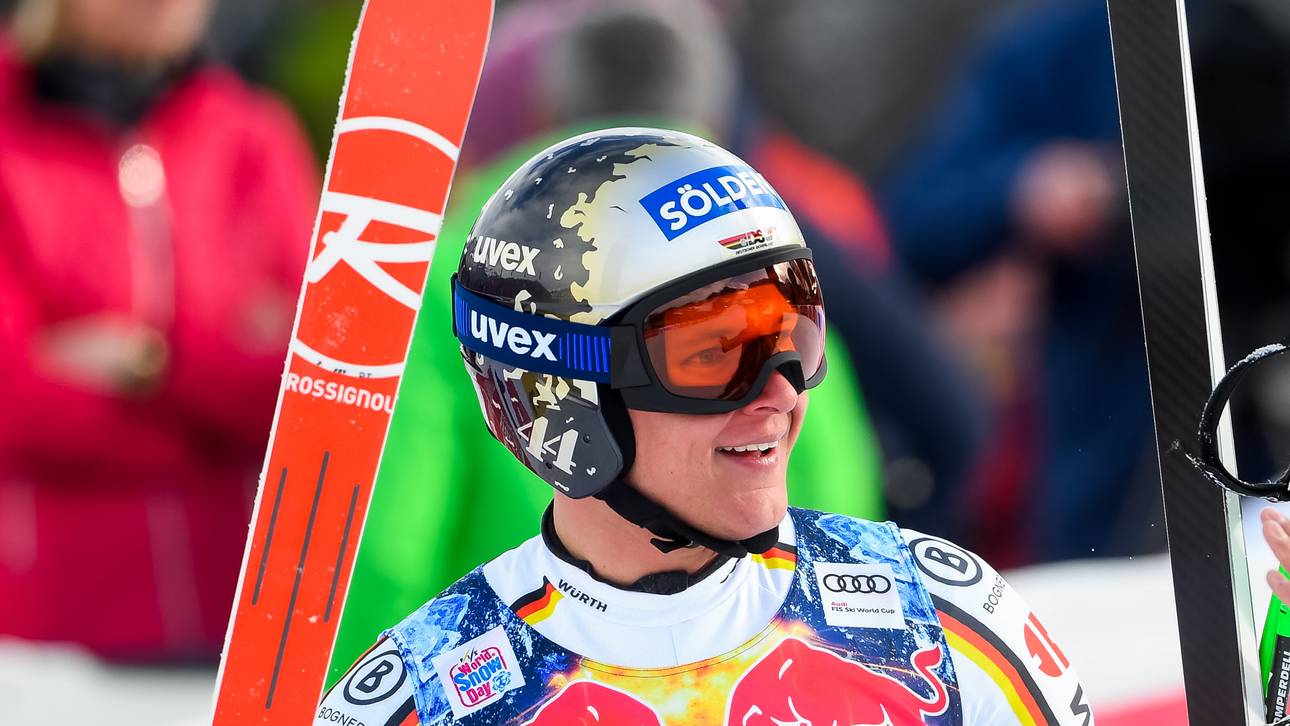 Die 44 auf dem Helm von Thomas Dreßen erinnert an seinen verstorbenen Vater