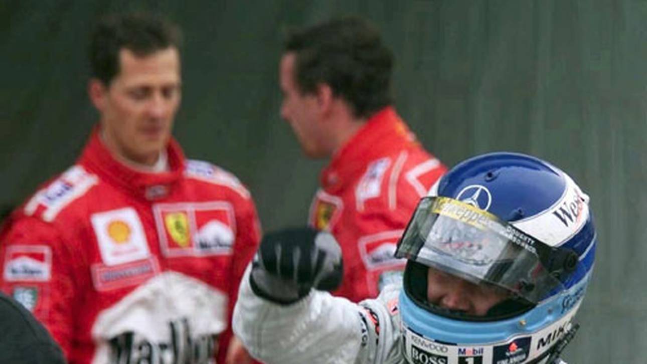 Das WM-Rennen 1998 entscheidet Häkkinen für sich, Schumacher und seinem Teamkollegen Eddy Irvine bleibt nur das Nachsehen