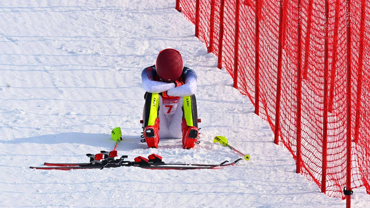 Shiffrin weint nach Aus um ihren Vater