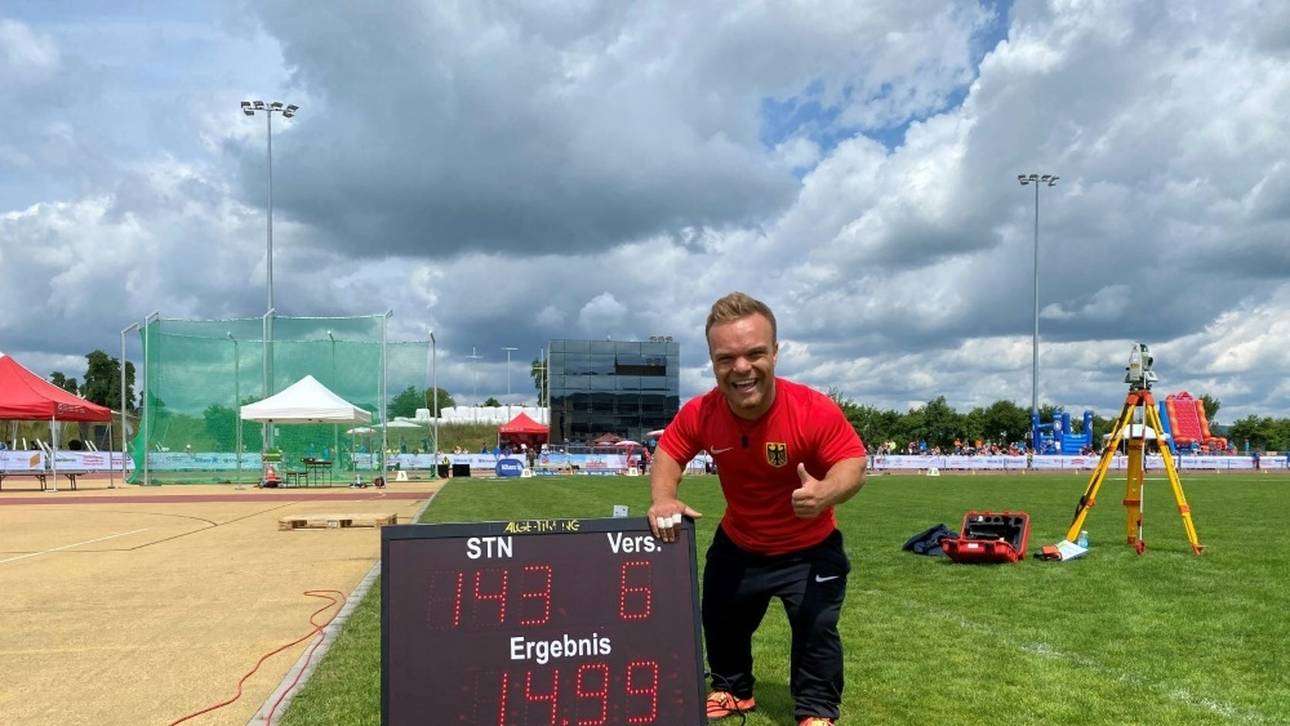 Para-Kugelstoßer mit Weltrekord