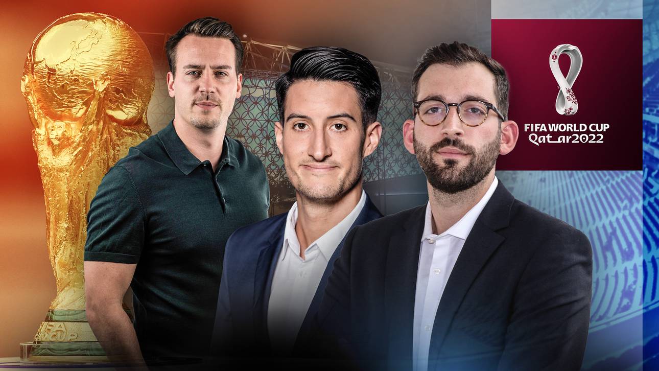 Felix Fischer, Kerry Hau und Patrick Berger (v.l.) sind die SPORT1-Reporter vor Ort bei der WM in Katar