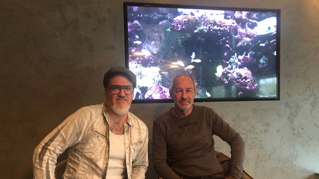 SPORT1-Reporter Reinhard Franke (l.) traf Reiner Maurer zum Interview