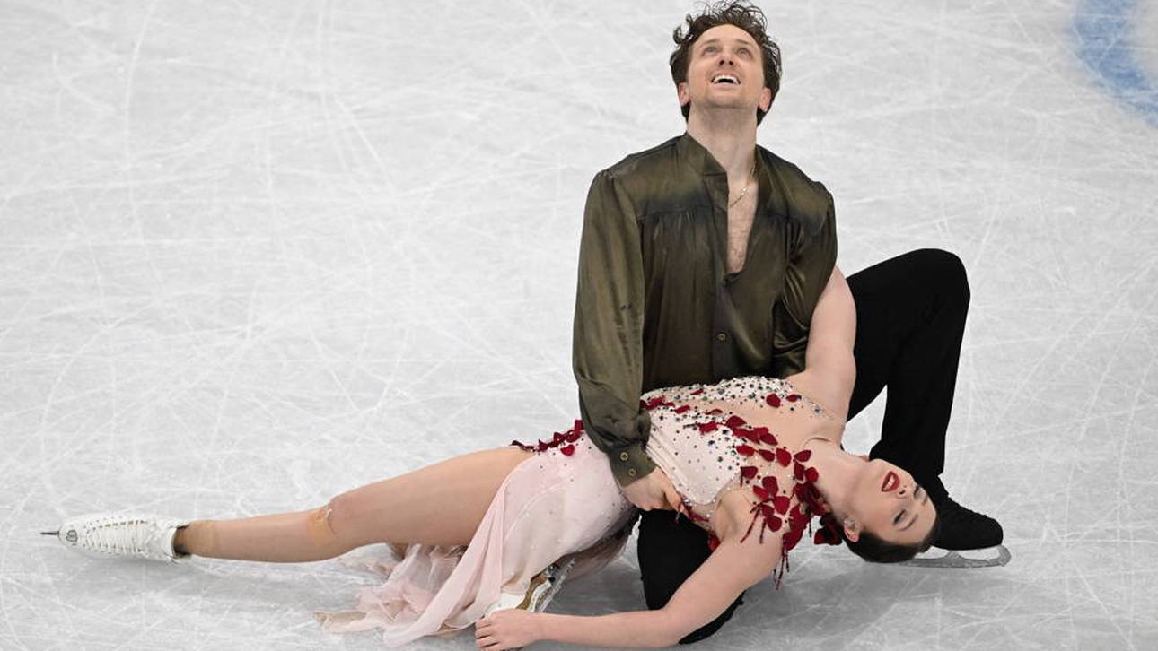 Anthony Ponomarenko und Christina Carreira beim olympischen Eistanz 2026