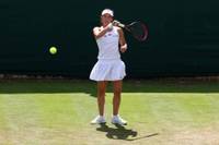 Für Yuriko Miyazaki kommt es in ihrem Zweitrunden-Match in Wimbledon knüppeldick. Die Britin kassiert gegen Daria Kasatkina die Höchstrafe - die erste seit neun Jahren in Wimbledon.