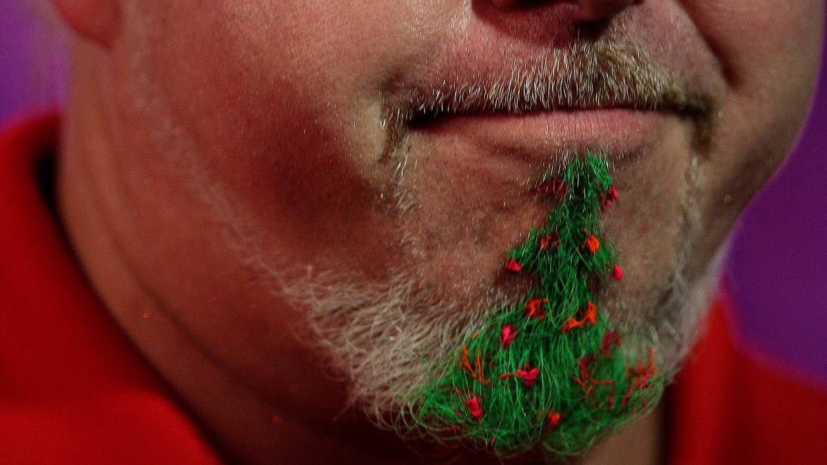 Selbst der Bart lässt sich bisweilen hervorragend als weihnachtliche Dekoration verwenden