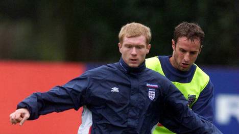 Paul Scholes und Gareth Southgate absolvieren einst einige Länderspiele gemeinsam für England