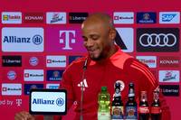 Auf der Pressekonferenz vor dem Spiel gegen Union Berlin muss Vincent Kompany bei einer Frage lauthals lachen.