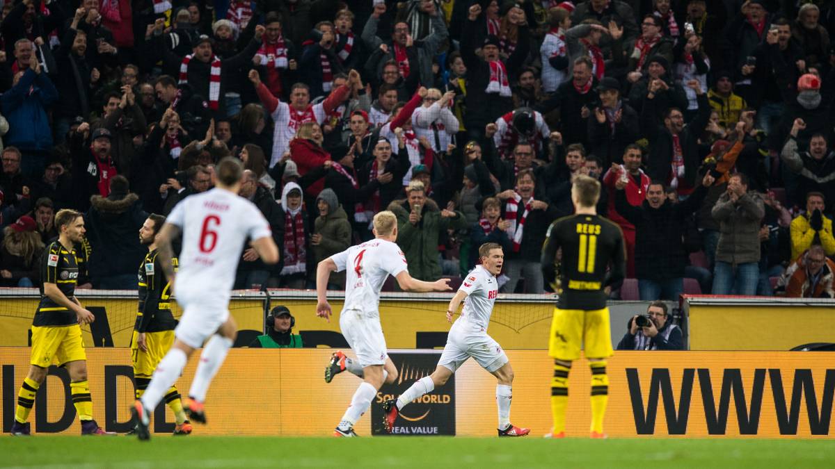 Dortmund kassiert das Gegentor dagegen einmal mehr nach einer Standardsituation. Marco Reus muss zuschauen, wie die Kölner jubeln