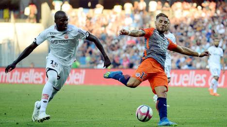 Andy Delort (rechts) spielt in der Ligue 1 für HSC Montpellier 