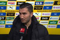 BVB-Trainer Nuri Sahin spricht nach dem Sieg gegen Freiburg über die Leistung seiner Mannschaft. Mit zwei Spielern scheint der Trainer besonders zufrieden. 