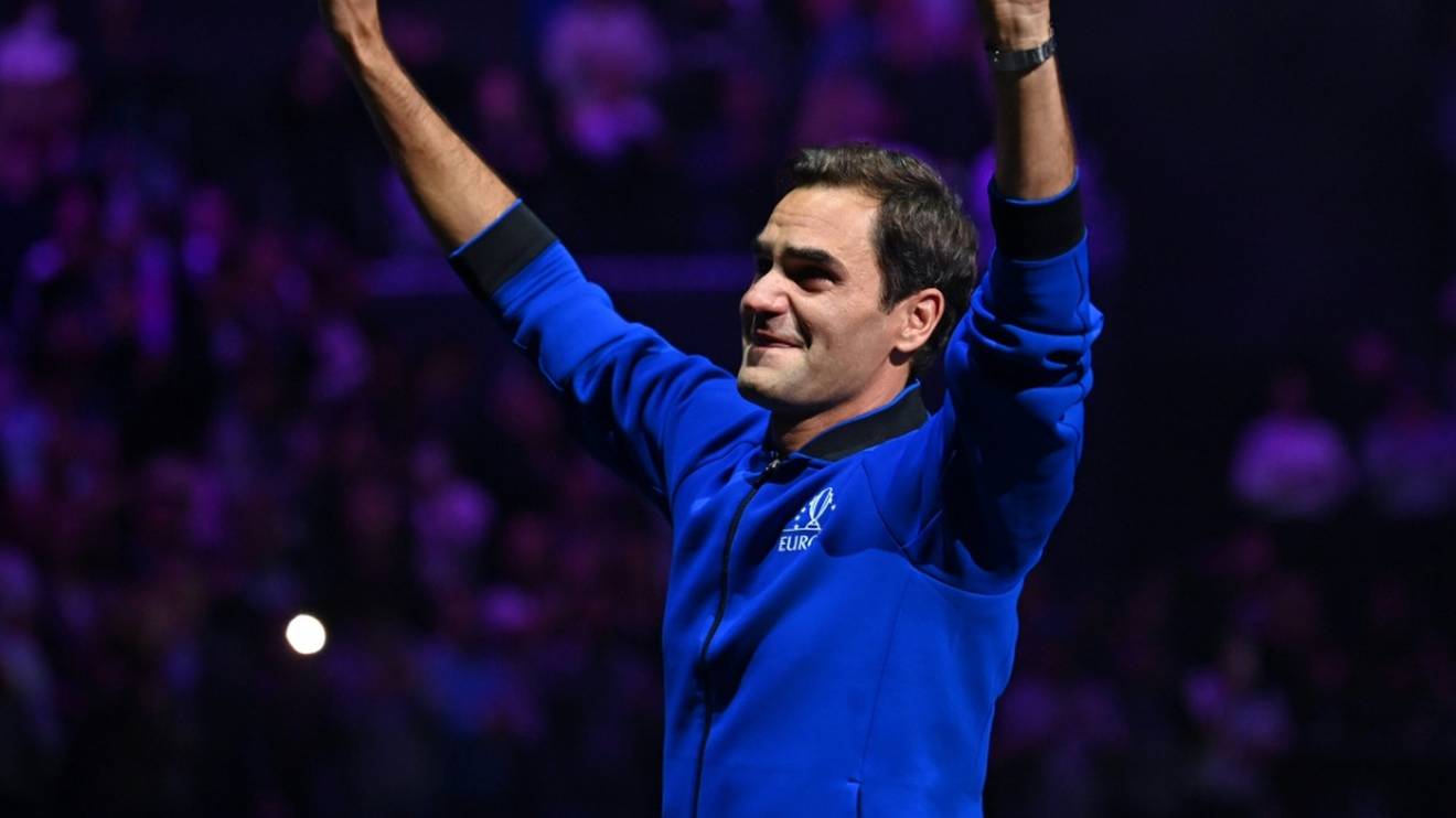Roger Federer verabschiedet sich von den Fans