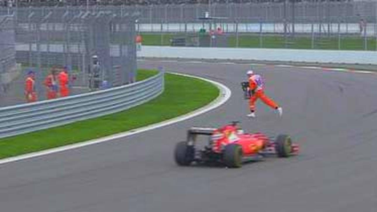 Schreckmoment für Vettel in Sotschi