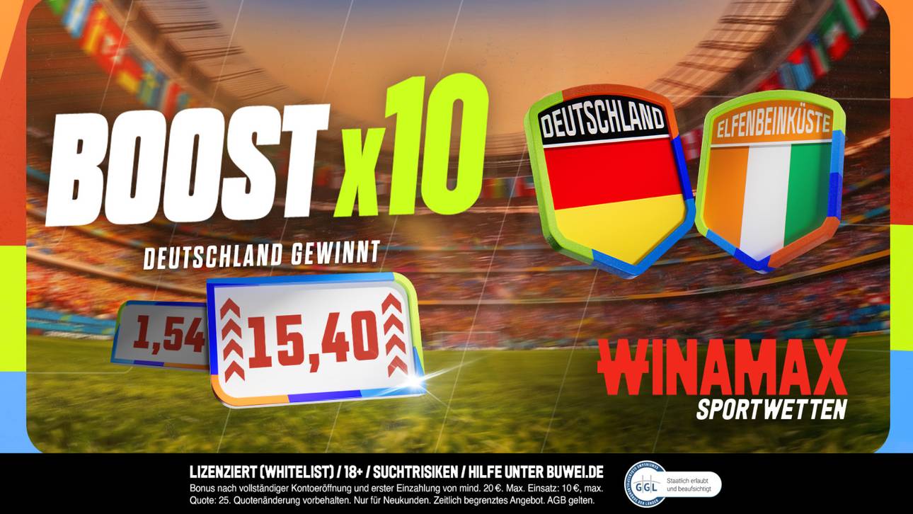Winamax Quotenboost für Deutschland vs Elfenbeinküste am 20.06.2026