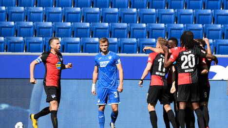 Hertha feiert ausgelassen die 1:0-Führung bei Hoffenheim