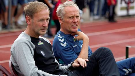 Patrick Baier (l.) und Christian Streich vom SC Freiburg