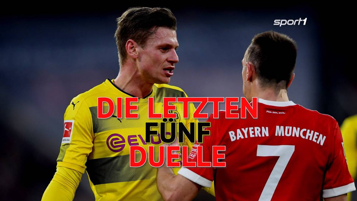Am Dienstag steht mal wieder das Topspiel Borussia Dortmund gegen den FC Bayern an. SPORT1 blickt auf die letzten fünf Duelle zurück. 