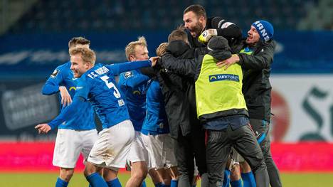 Hansa Rostock feierte den Sieg gegen Verl