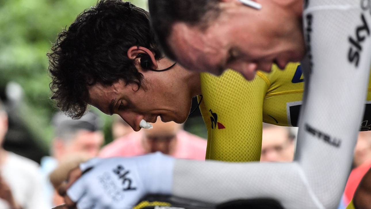 Geraint Thomas (in gelb) und Christopher Froome fahren seit Jahren gemeinsam bei Sky